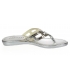 Stříbrné pantofle s nazouvání přes prst - 20615 - Cerutti