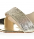 Stříbrné elegantní sandály na stylovém podpatku K2140 