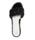 Černé propletené pantofle na pohodlné podešvi DSL2263 