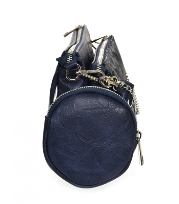 Modrá dvoukomorová crossbody kabelka s maskáčovým vzorem ANITA 