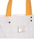 Velká bílo-oranžová kabelka se vzorem a zlatými aplikacemi ANDREA