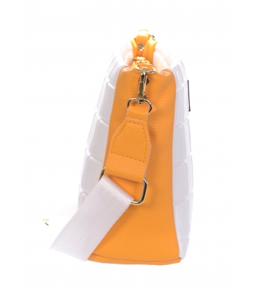 Bílo-oranžová menší kabelka se vzorem WANDA