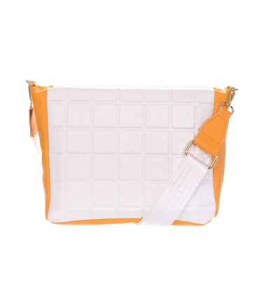 Bílo-oranžová menší kabelka se vzorem WANDA