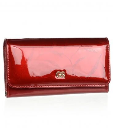 Dámská červená lakovaná peněženka
