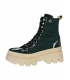 Smaragdově zelené kotníkové boty - 3421 green lak
