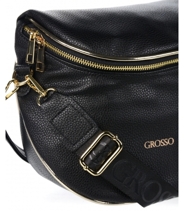 Černá crossbody kabelka s nápisem GROSSO PĚNY