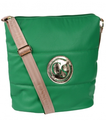 Zelená prošívaná kabelka Liana