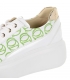 Bílé pohodlné tenisky se zeleným logem OL DBA2367