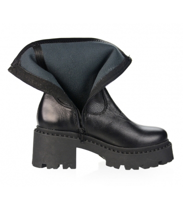 Black comfortable ankle boots 2418