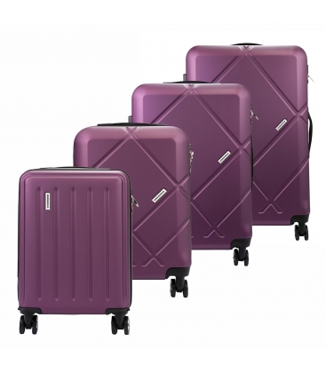 Sada fialových cestovních kufrů Gregorio 3015