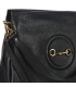 Černá kožená kabelka s ozdobou Milly