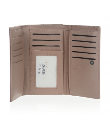 Menší růžová kožená peněženka PN29