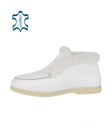 Bílé zateplené boty 10234