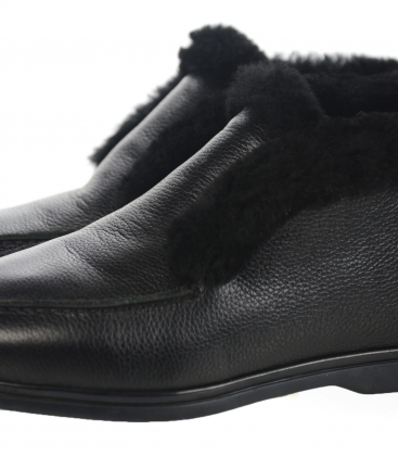 Černé zateplené boty 10234