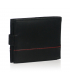 Pánská kožená černá peněženka s červeným páskem GROSSO TM-100R-032black/red